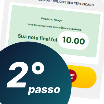 Acesse o material de estudos do curso, cumpra a carga horária e realize a avaliação.